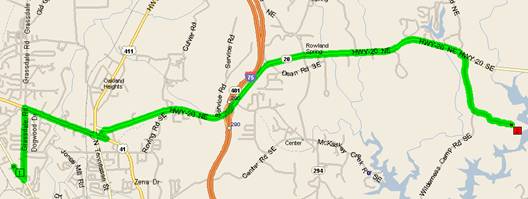 Upper Stamp Creek Map